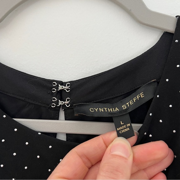 NWT Cynthia Steffe Swiss dot Black cocktail dress - Picture 8 of 11